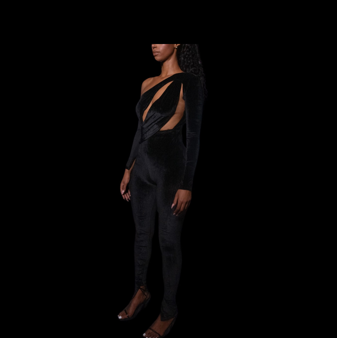 Miji cut out velvet Jumpsuit