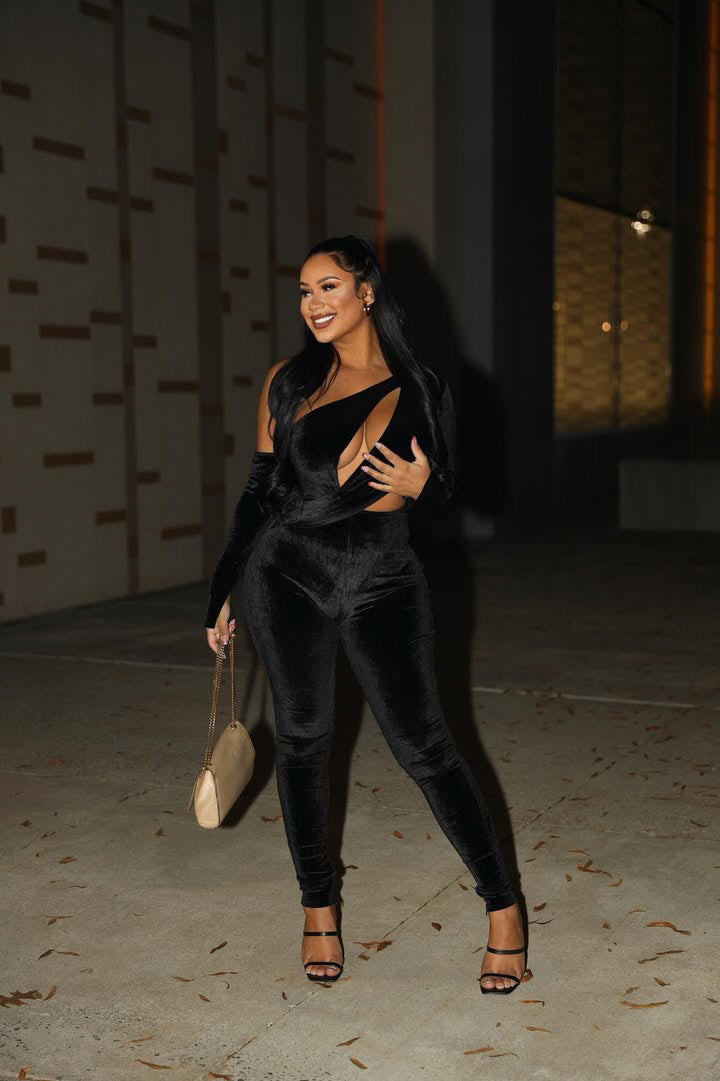 Miji cut out velvet Jumpsuit