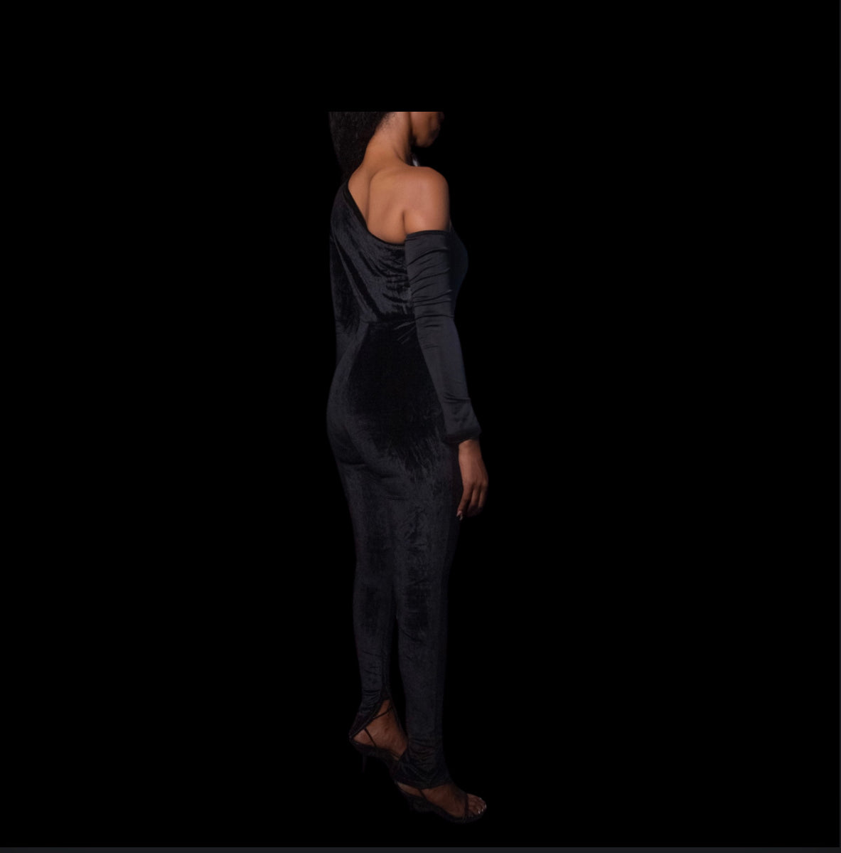 Miji cut out velvet Jumpsuit