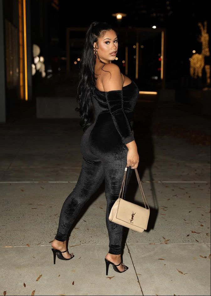 Miji  cut out velvet Jumpsuit